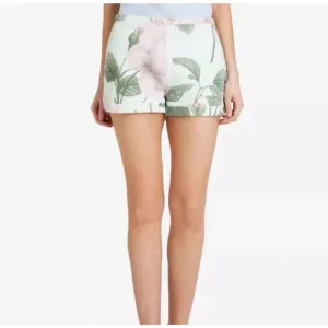 Ted Baker Denyse Distinguishing Rose Shorts Size 1 US 4 Satin Lined Pockets