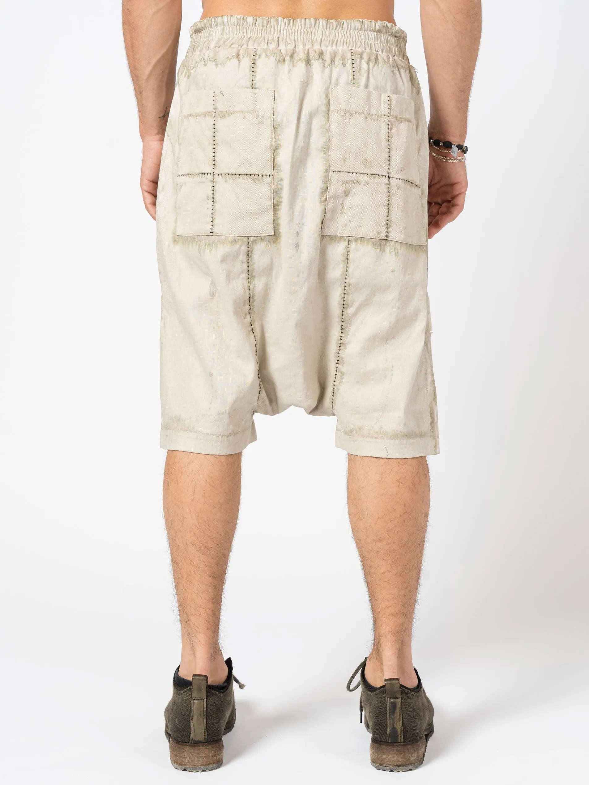 Textured Linen Blend Shorts