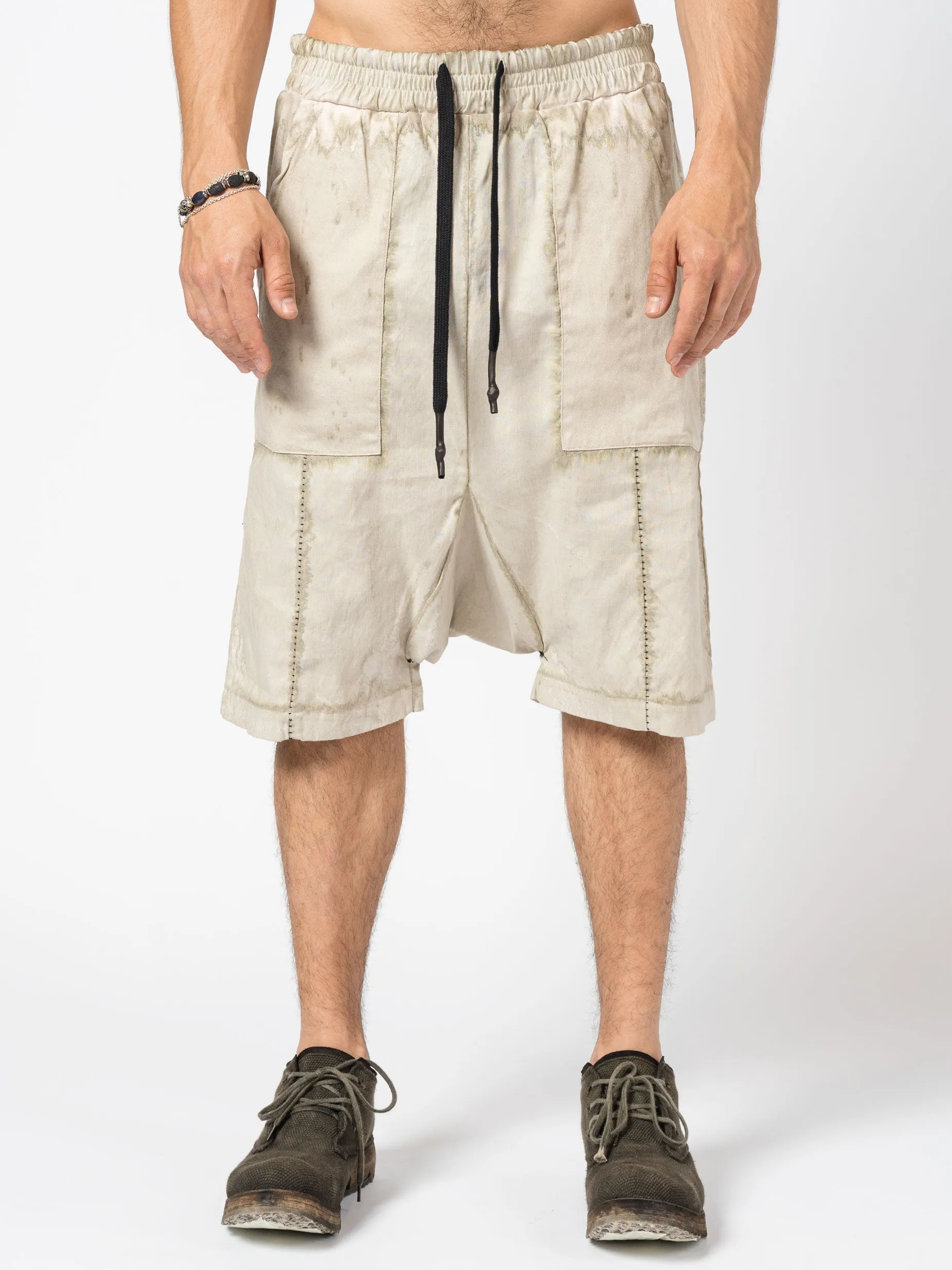Textured Linen Blend Shorts