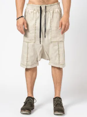 Textured Linen Blend Shorts