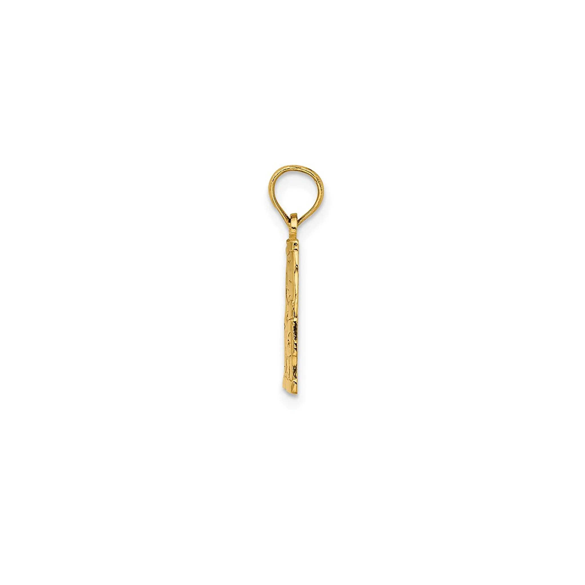 Textured Palm Trees Shorts Pendant (14K)