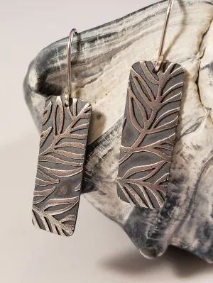 Textured Silver Earrings