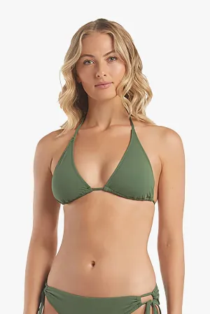 Textured Triangle Bikini Top