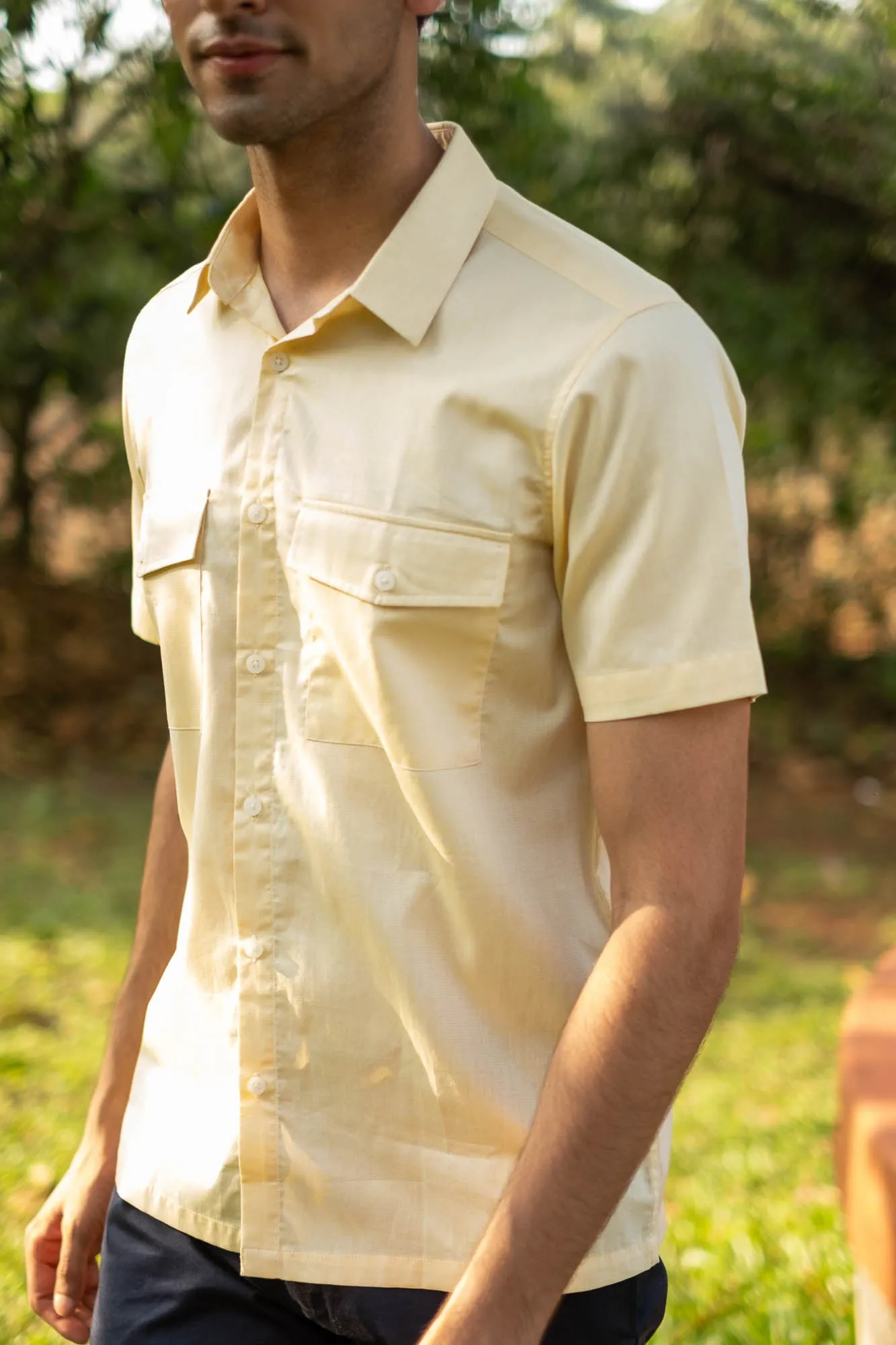 The Egyptian Cotton Double Pocket Shirt | Short Sleeve