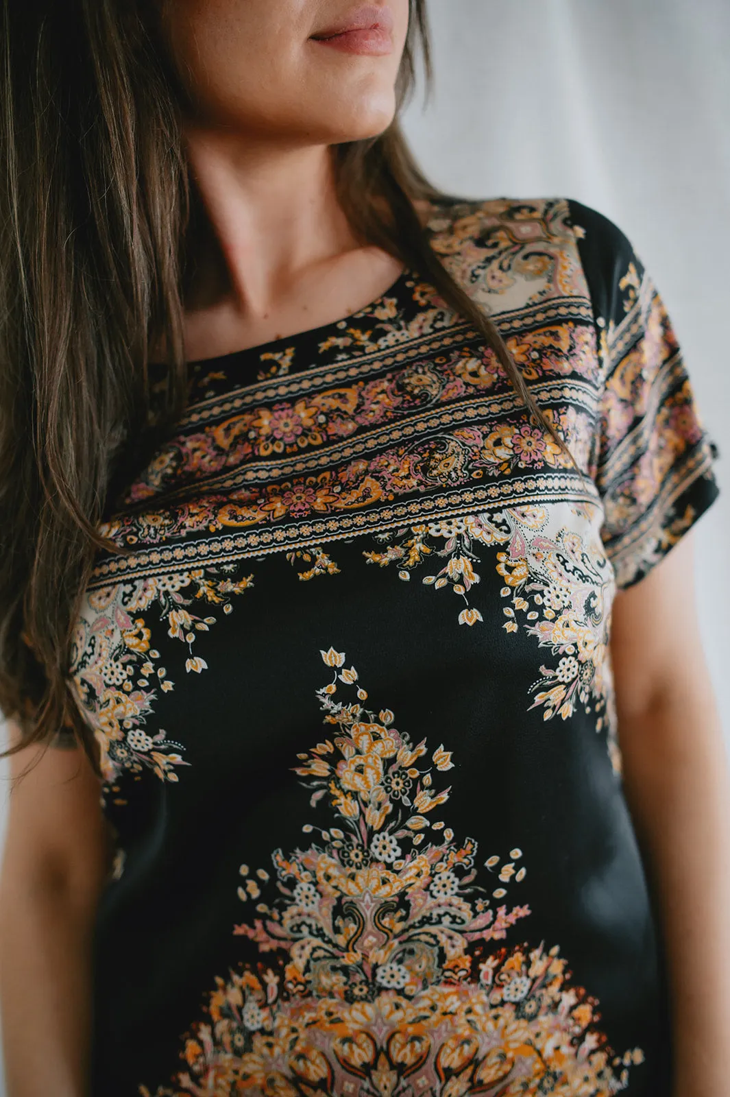 The Elizabeth Printed Satin Mini Dress