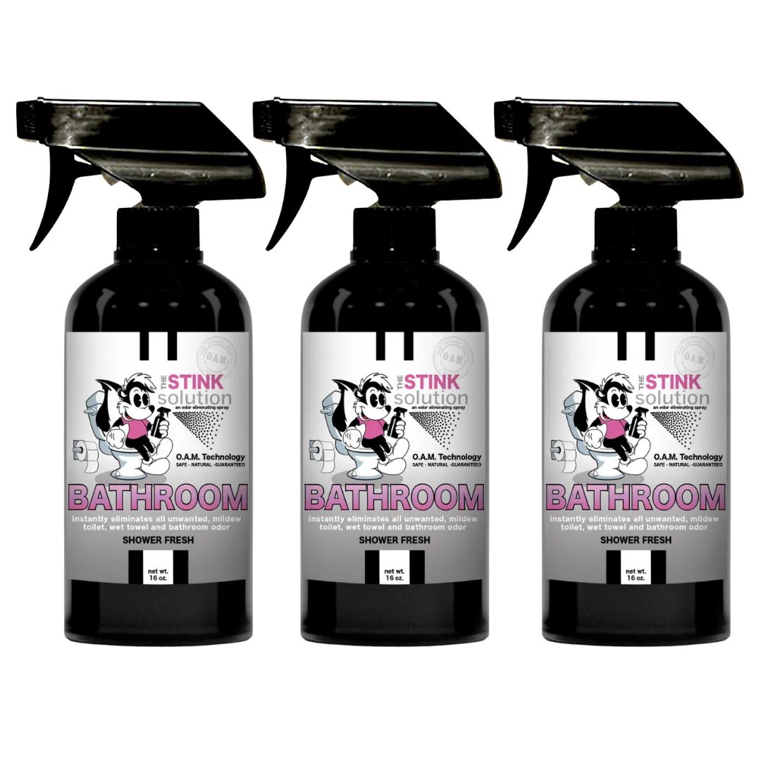 Three Pack - Two Bathroom Odor Eliminating Sprays   One Spray of Choice 16 oz