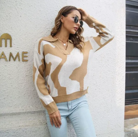 Tiera - stylish knitted sweater made of cotton