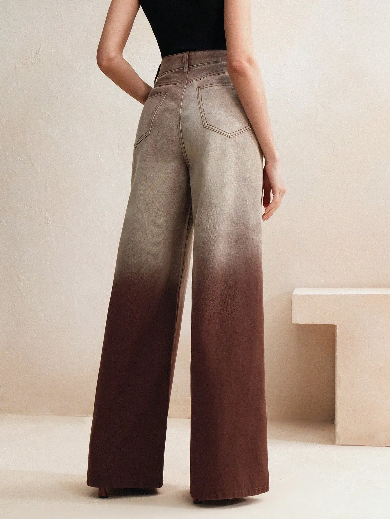 Trendy Tie-Dye Wide-Leg Jeans for Women | Stylish & Comfortable Denim