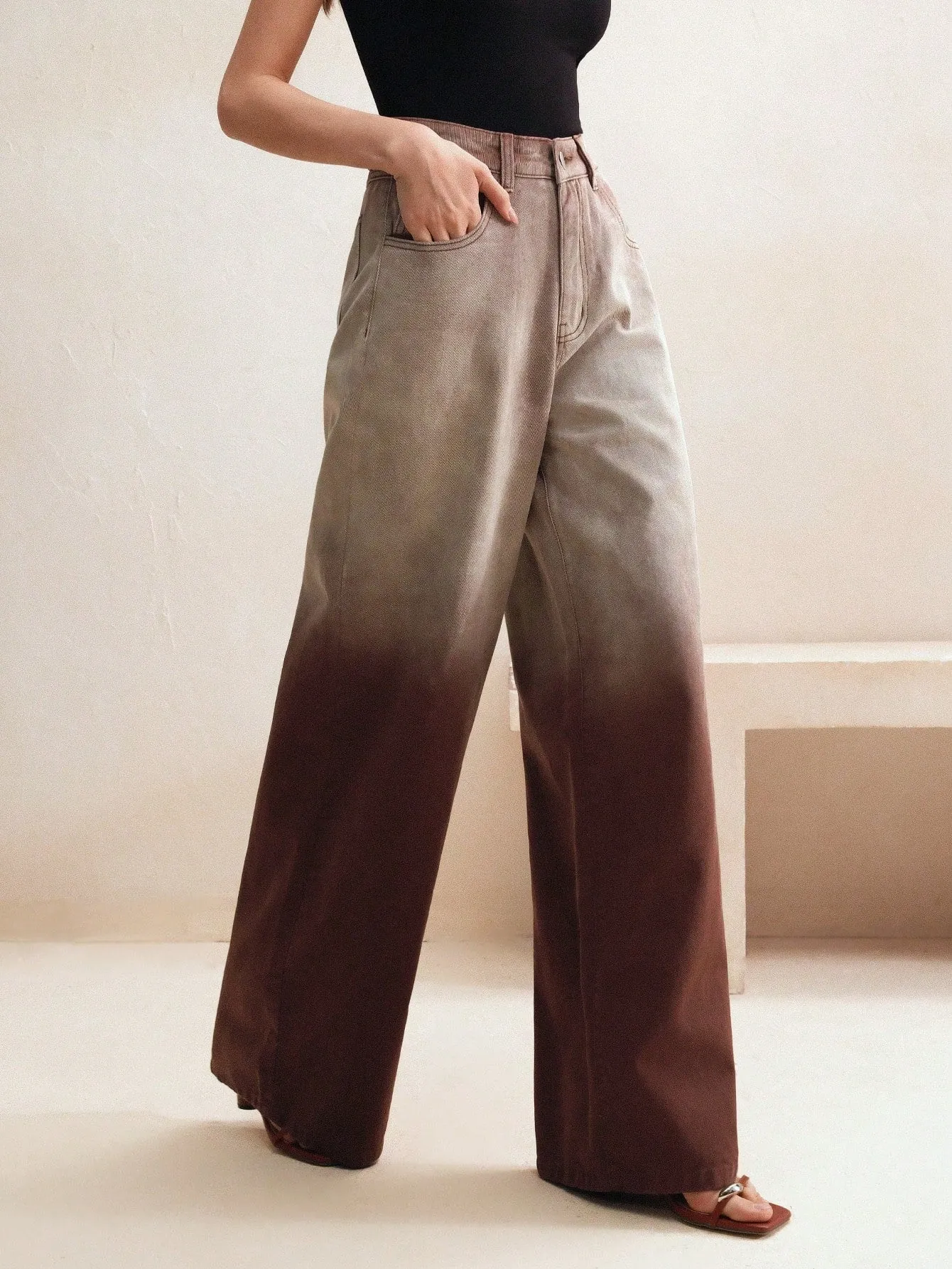 Trendy Tie-Dye Wide-Leg Jeans for Women | Stylish & Comfortable Denim