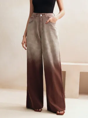 Trendy Tie-Dye Wide-Leg Jeans for Women | Stylish & Comfortable Denim