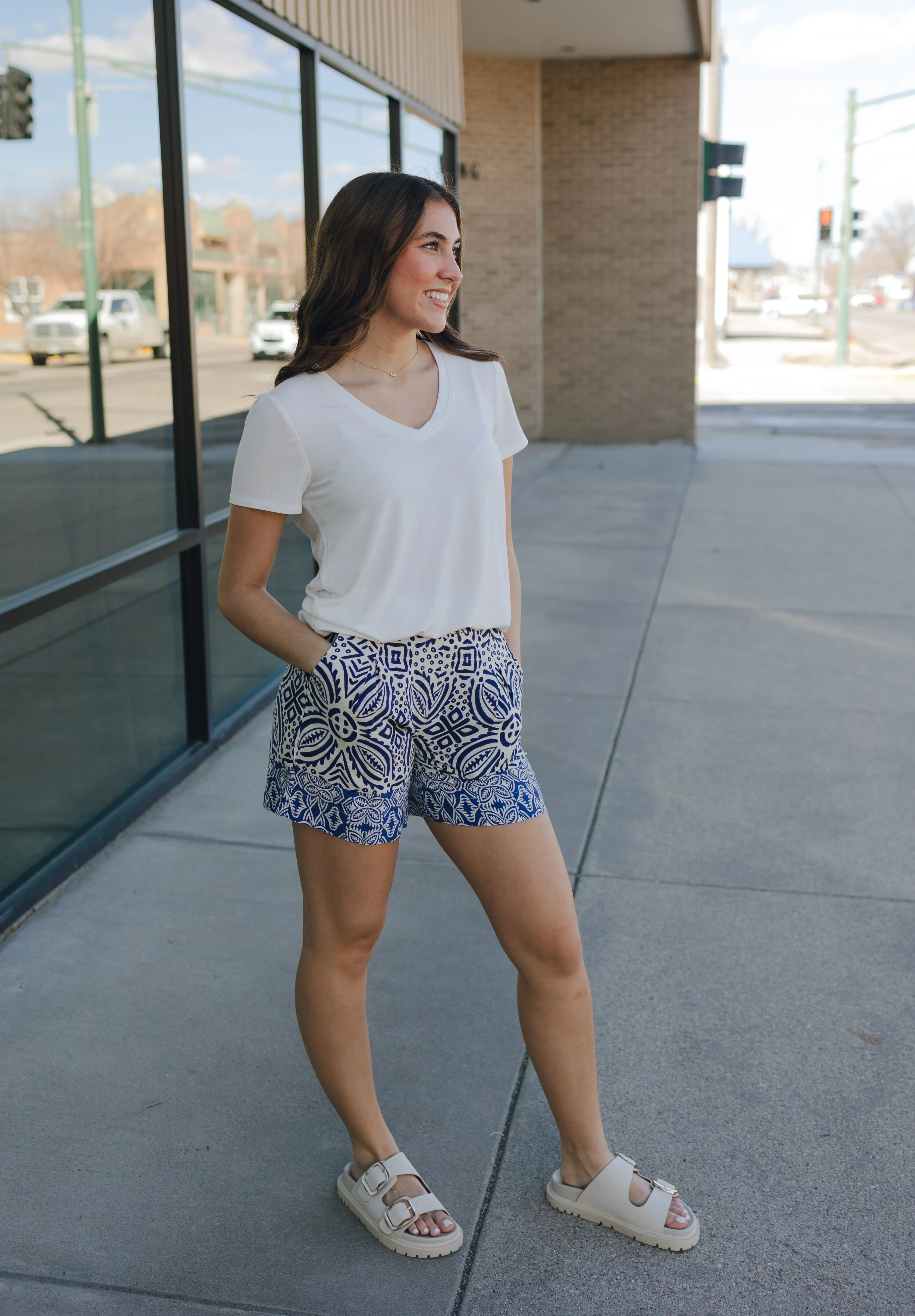 Tribal Pull On Short w/ Front Pleats