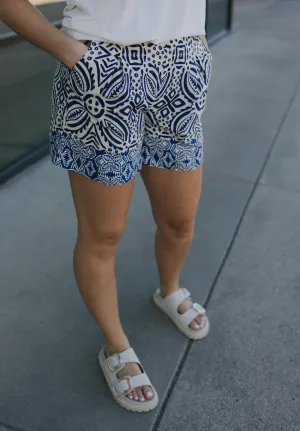 Tribal Pull On Short w/ Front Pleats