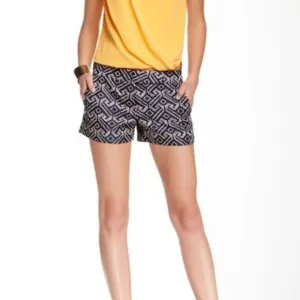 Trina Turk Corbin Shorts Navy Blue Multicolor Size 4