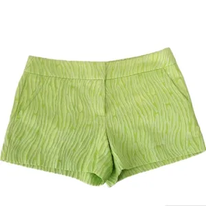 Trina Turk Lime Green Marled Textured Shorts Size 2