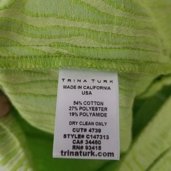 Trina Turk Lime Green Marled Textured Shorts Size 2