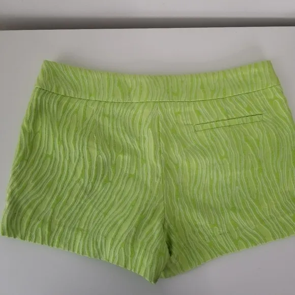 Trina Turk Lime Green Marled Textured Shorts Size 2