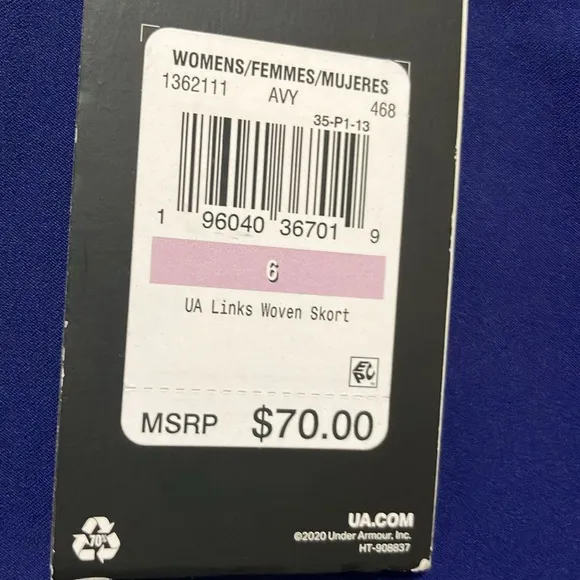 Under Armour Golf/Tennis/Pickleball Skort NWT!