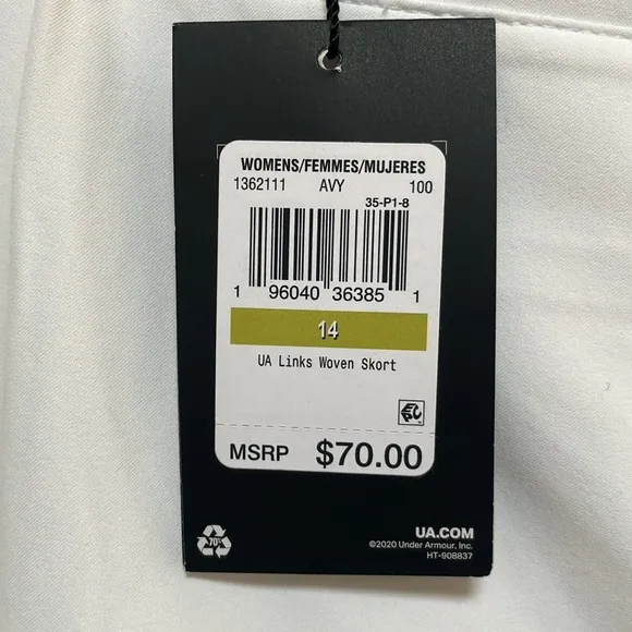 Under Armour Golf/Tennis/Pickleball Skort NWT!