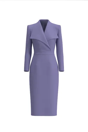 V-NECKLINE DRESS IN LIGHT PURPLE