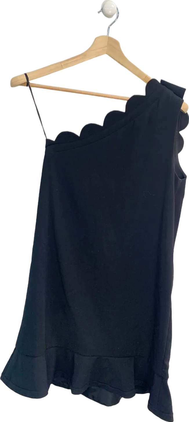 Victoria Beckham x Target Black Scalloped One Shoulder Dress UK S