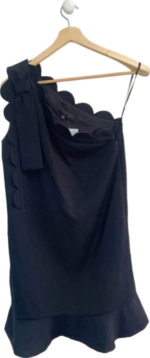 Victoria Beckham x Target Black Scalloped One Shoulder Dress UK S