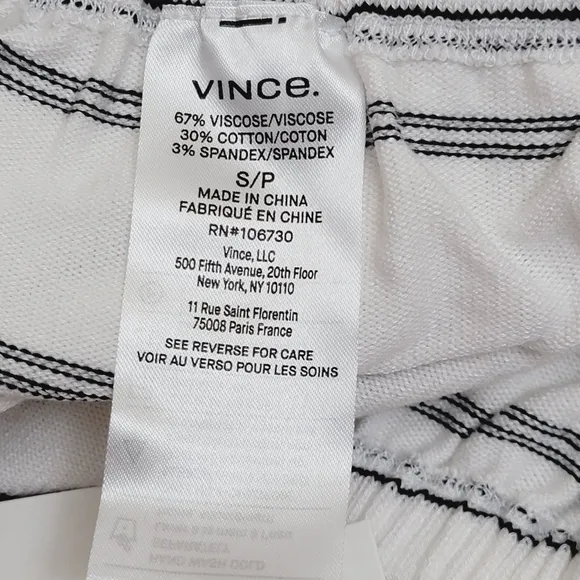 VINCE Double Chalk Stripe Drawstring Shorts