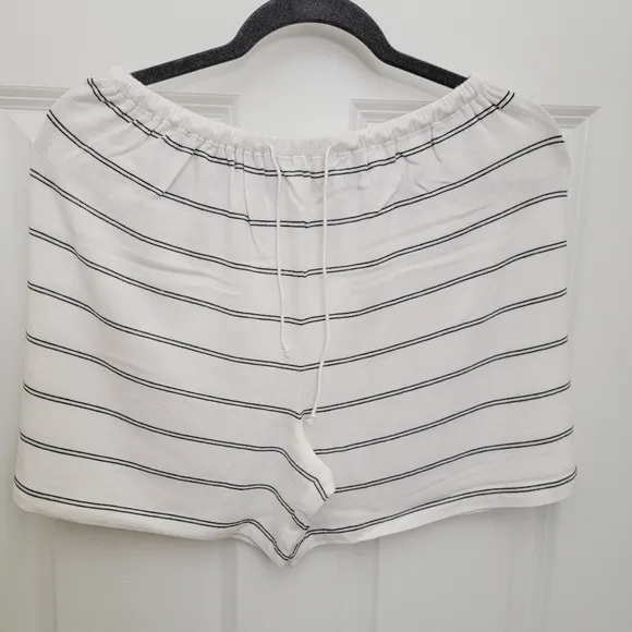 VINCE Double Chalk Stripe Drawstring Shorts