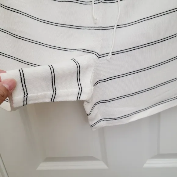 VINCE Double Chalk Stripe Drawstring Shorts