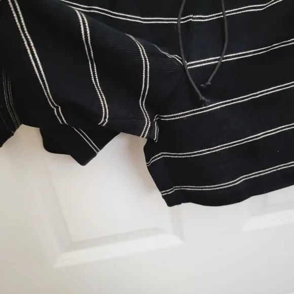 VINCE Double Chalk Stripe Drawstring Shorts
