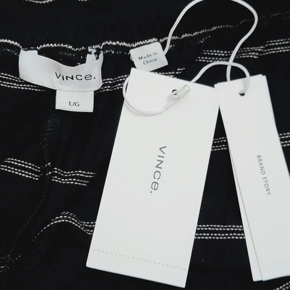 VINCE Double Chalk Stripe Drawstring Shorts