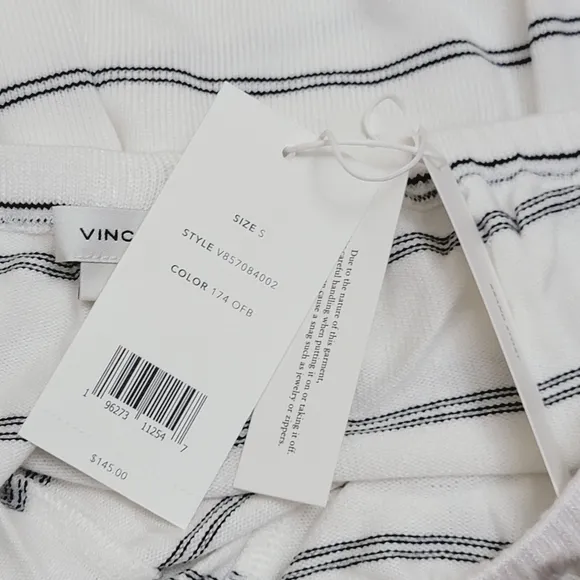 VINCE Double Chalk Stripe Drawstring Shorts
