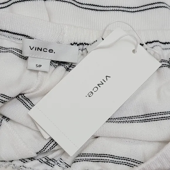 VINCE Double Chalk Stripe Drawstring Shorts