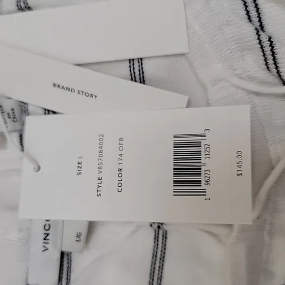 VINCE Double Chalk Stripe Drawstring Shorts