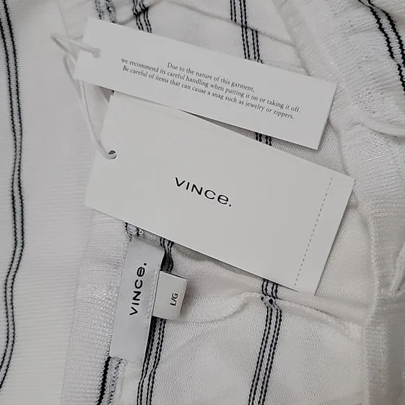VINCE Double Chalk Stripe Drawstring Shorts
