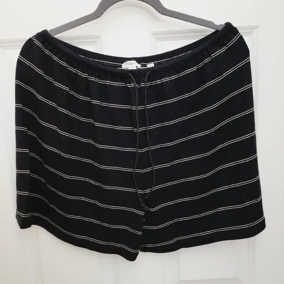 VINCE Double Chalk Stripe Drawstring Shorts