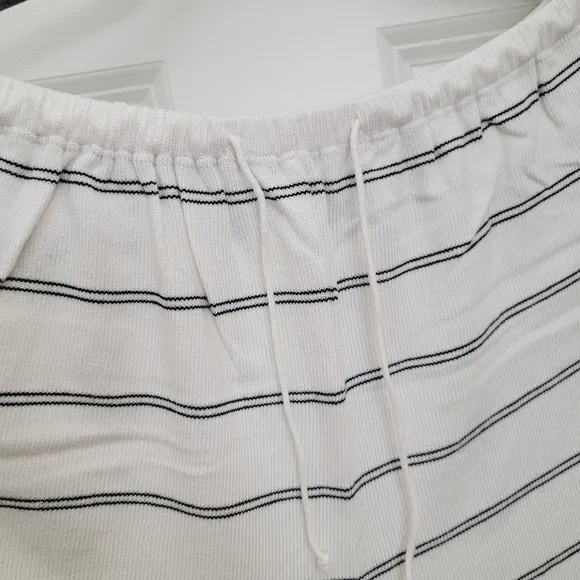 VINCE Double Chalk Stripe Drawstring Shorts