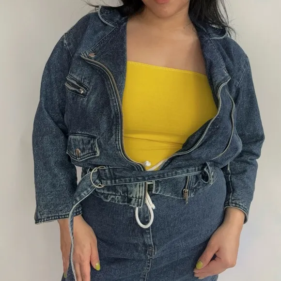 Vintage Denim Small Cropped Blue Jacket