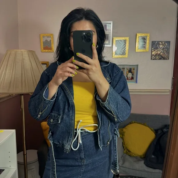 Vintage Denim Small Cropped Blue Jacket