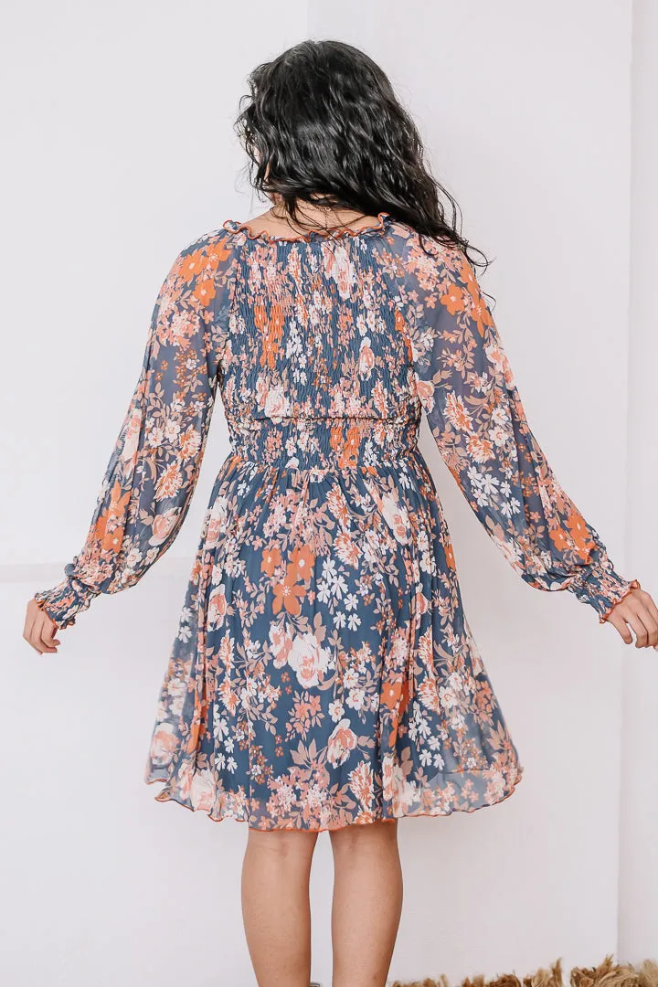 We Mesh Well Floral Mini Dress