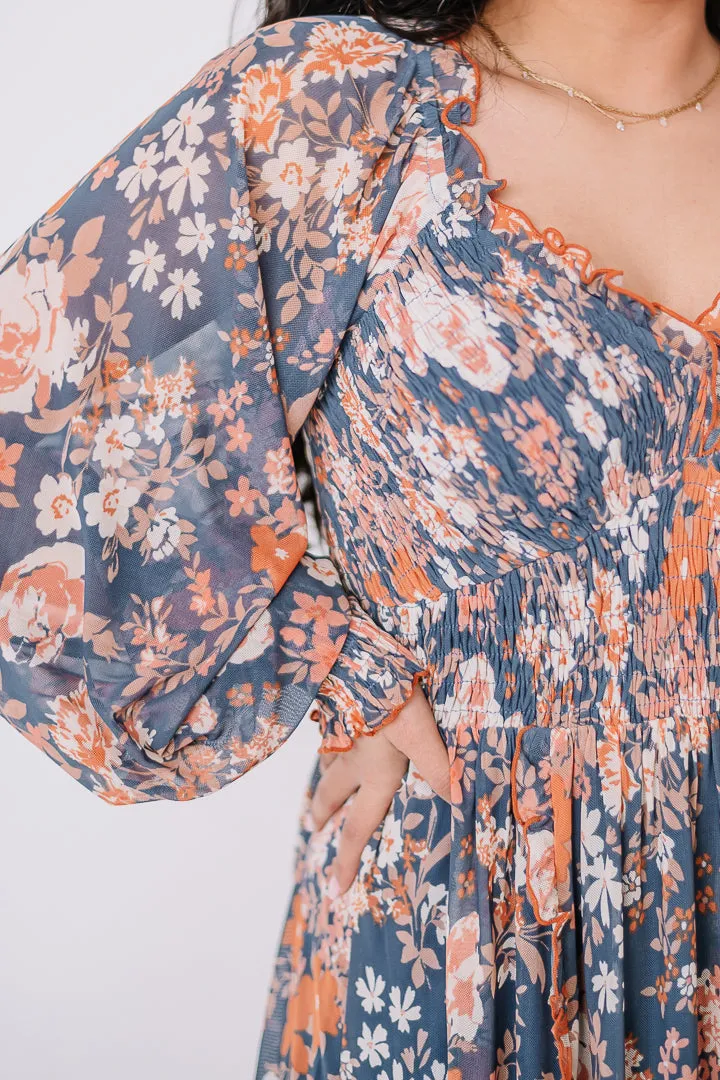 We Mesh Well Floral Mini Dress