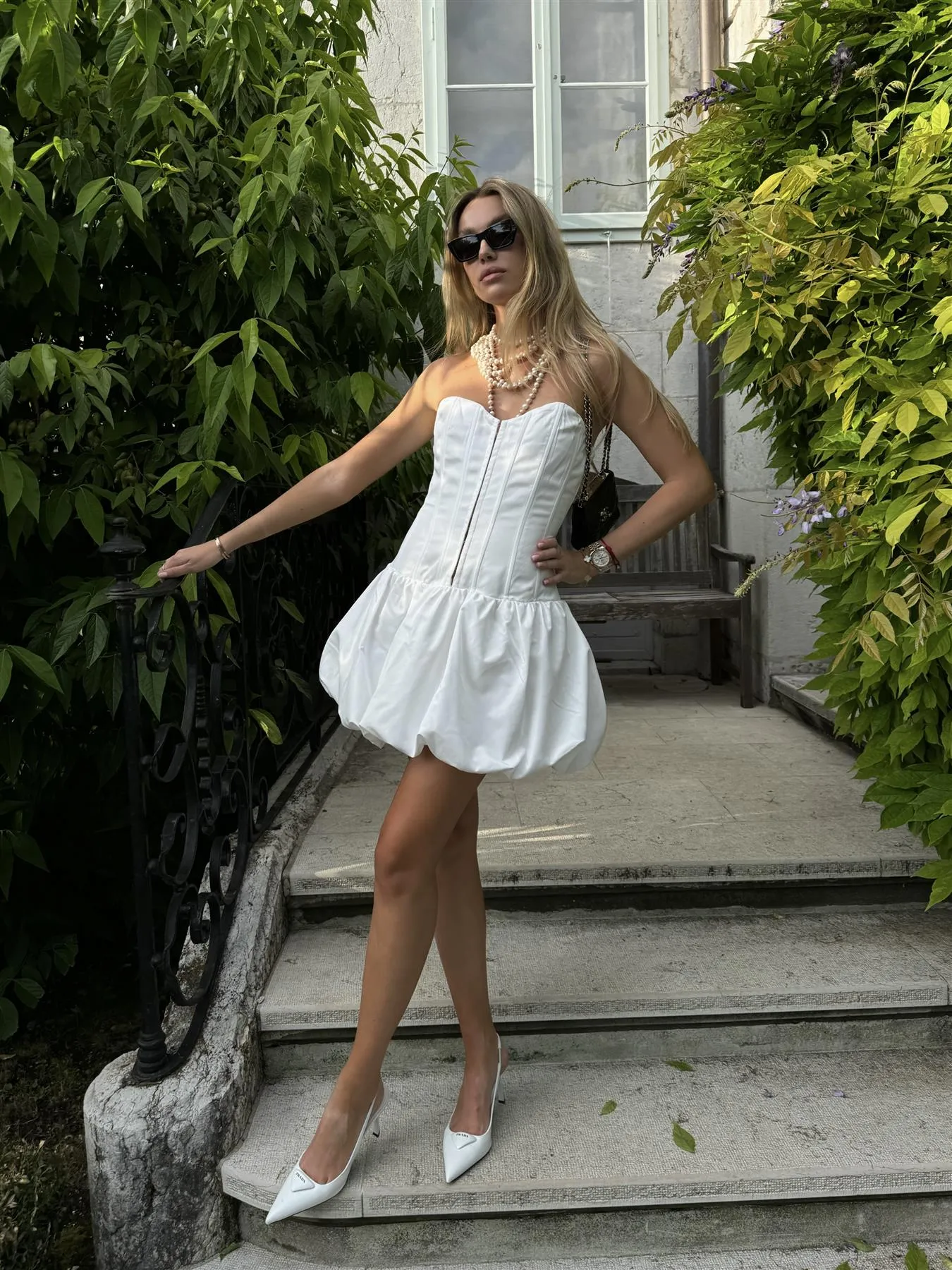White Corset Mini-Dress