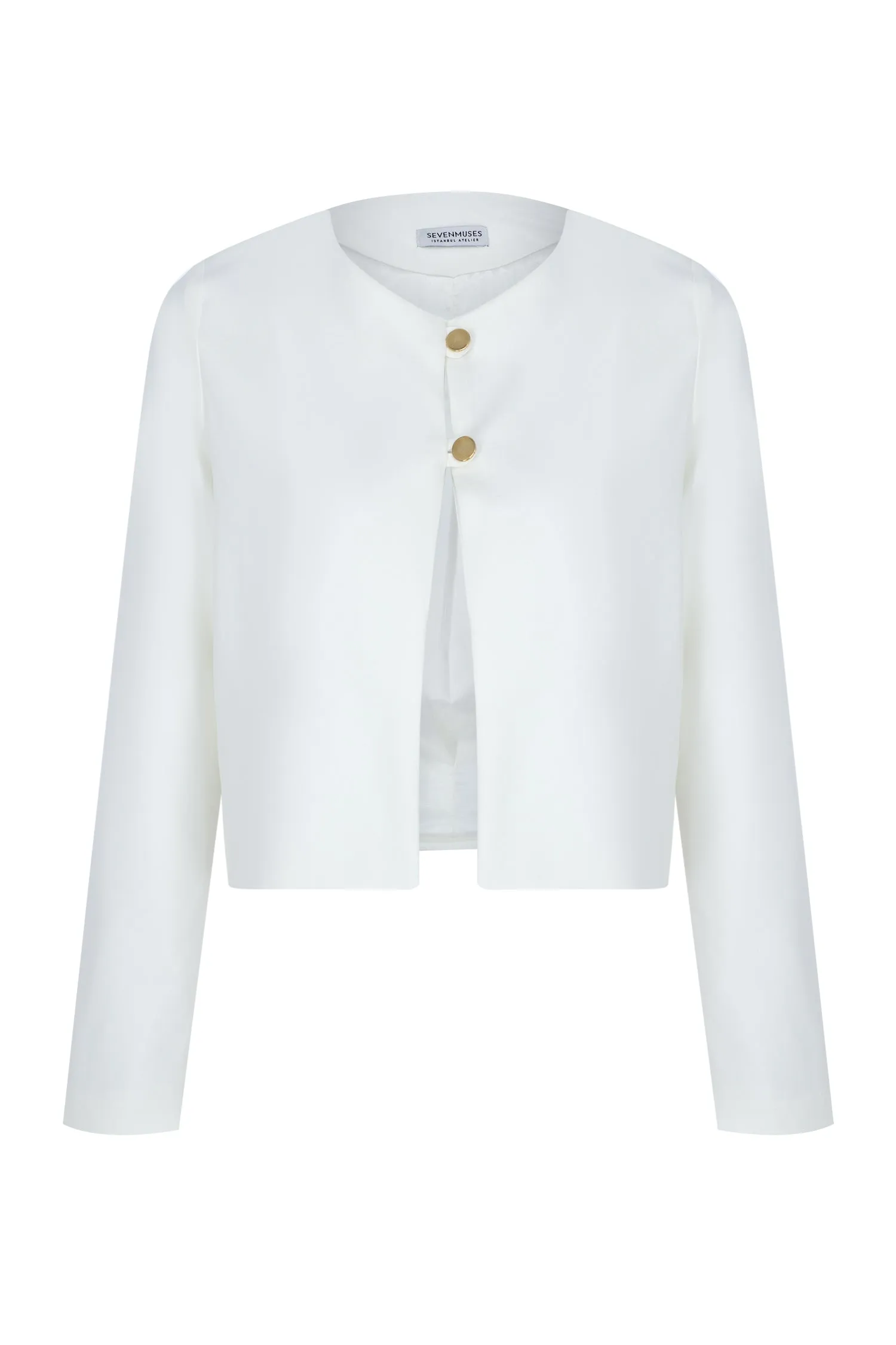White Gold Crepe Jacket