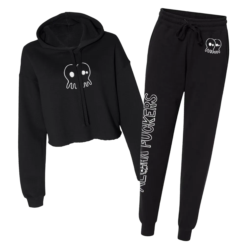 Women's Aloha Fuckers Cropped Pullover/Sweatpant Bundle