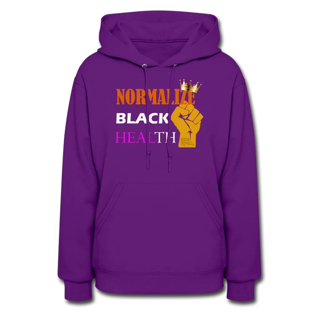 Women's Normalize Black Health Hoodie