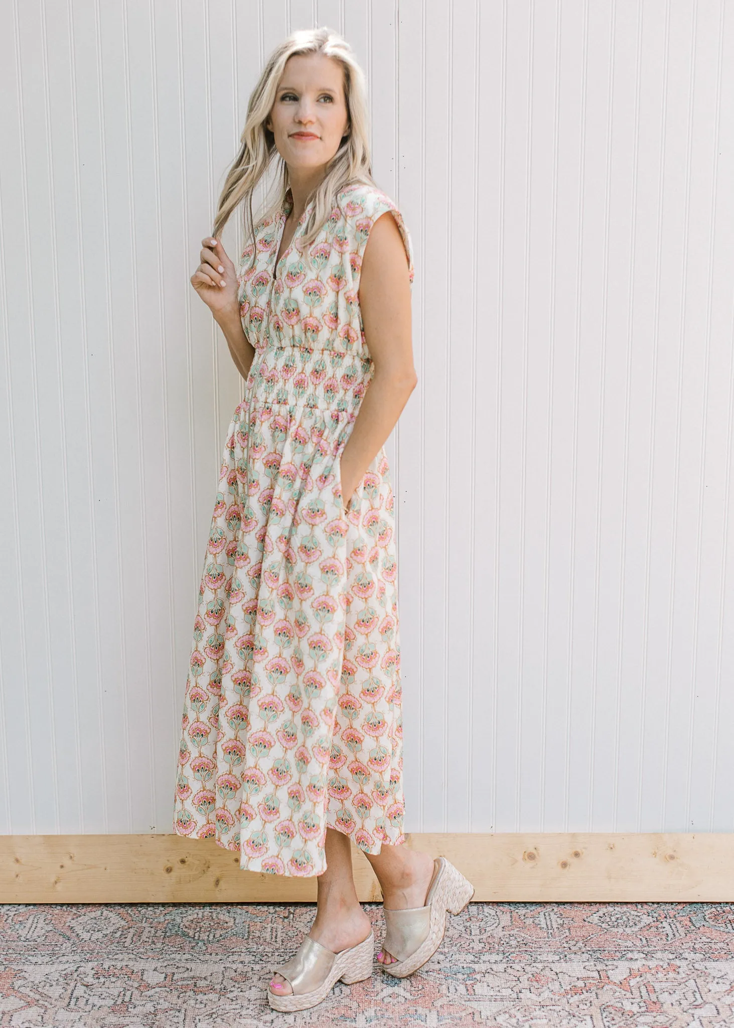 XZ Front Zip Peony Dress