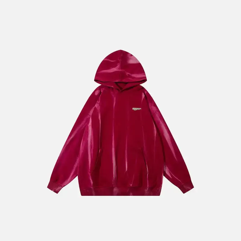 Y2K Loose-Fitting Solid Color Hoodie for Comfort and Style