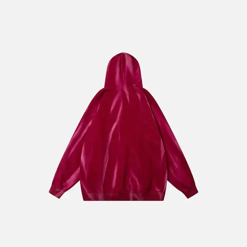 Y2K Loose-Fitting Solid Color Hoodie for Comfort and Style