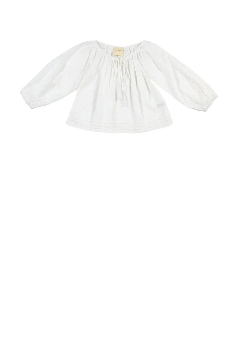 YAIZA TOP - SWISS DOT DOBBY