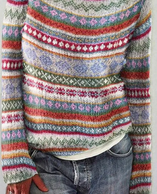 Yolanda® | Chic, long-sleeved printed sweater