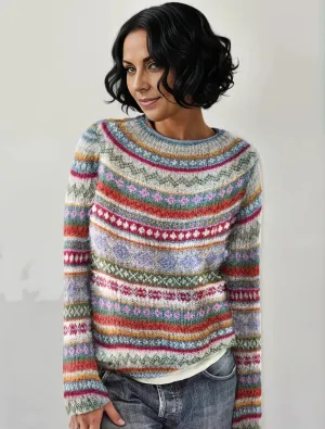 Yolanda® | Chic, long-sleeved printed sweater
